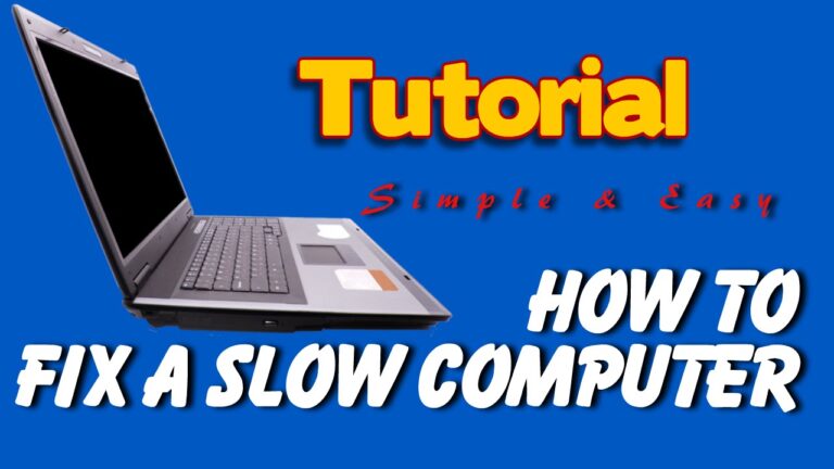 How To Fix A Slow Computer Performance