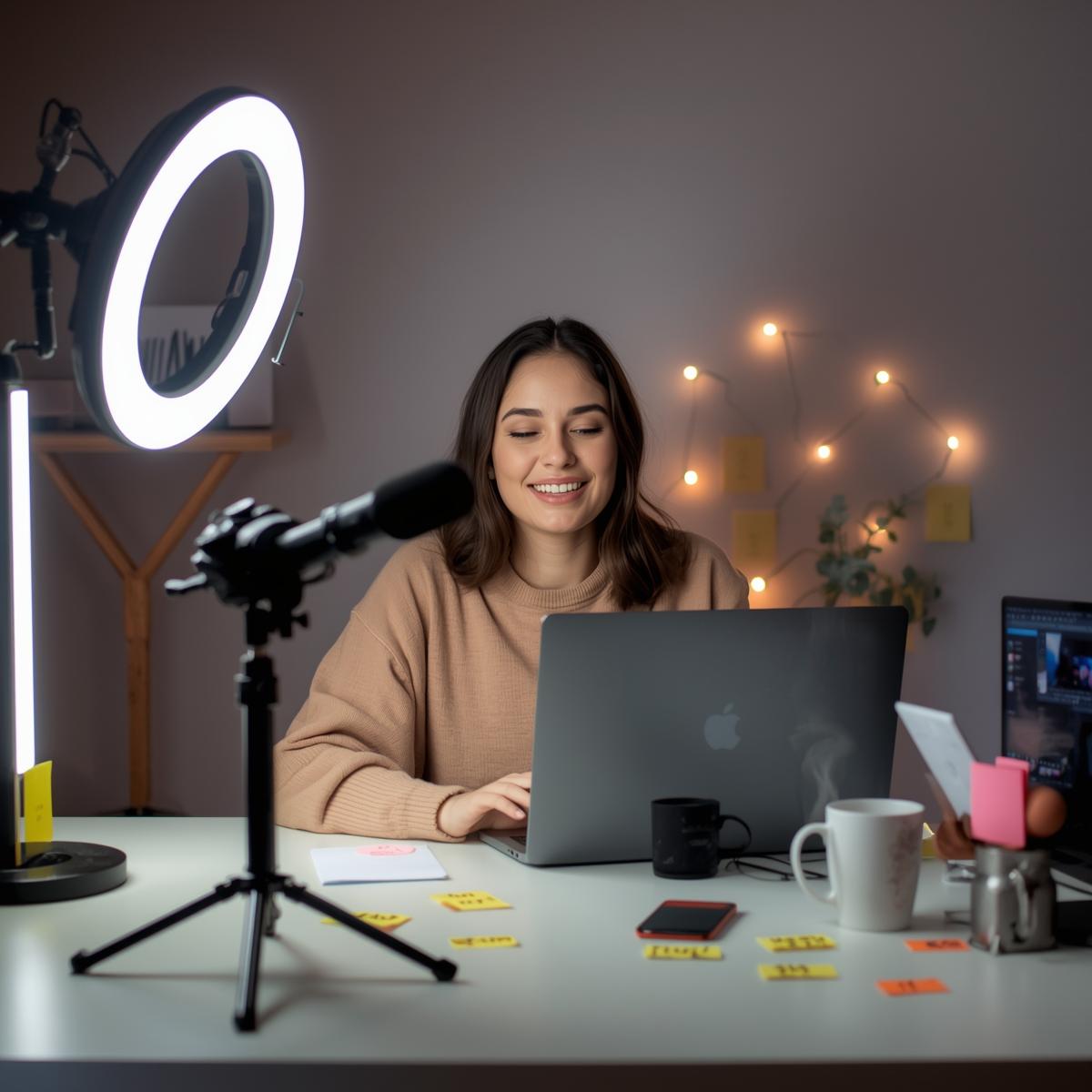 Young woman working on a laptop at home showing how to earn money online without investment.