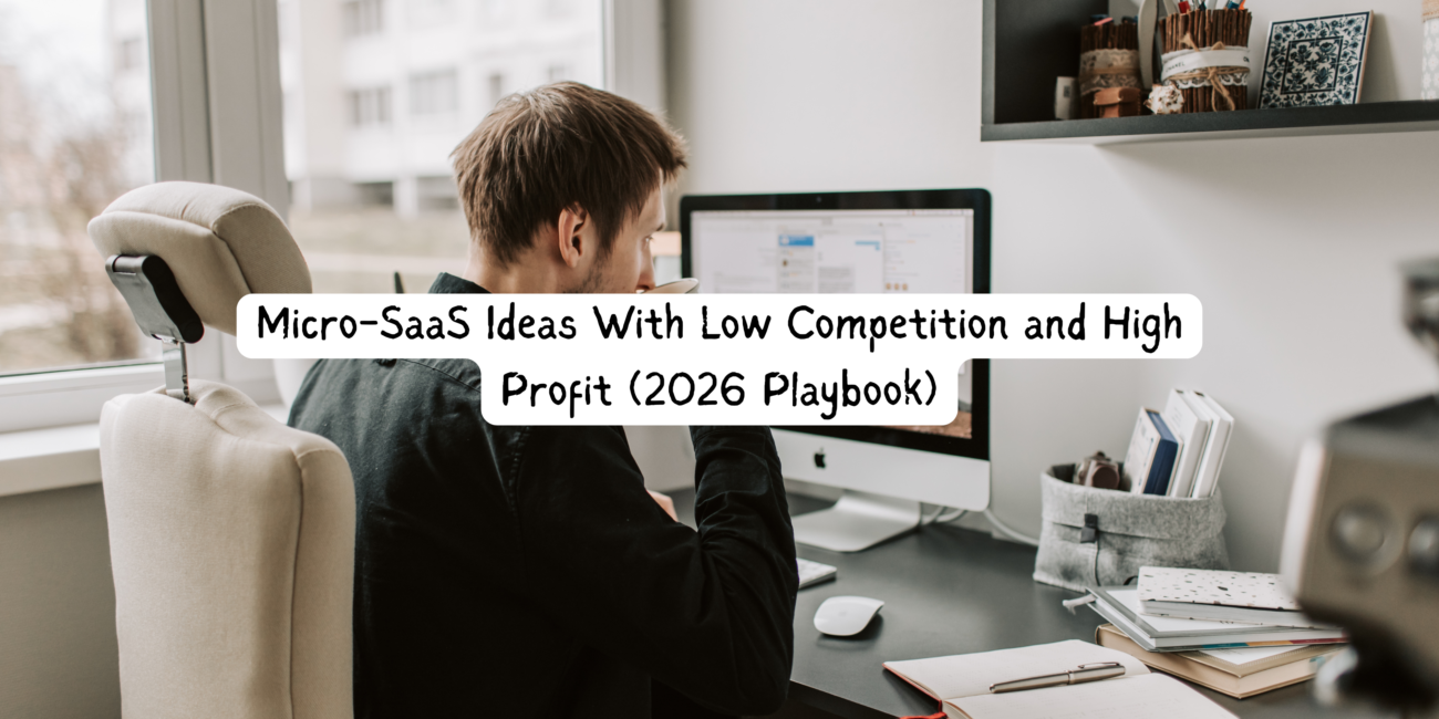 Micro-SaaS Ideas With Low Competition and High Profit (2026 Playbook)